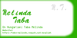 melinda taba business card